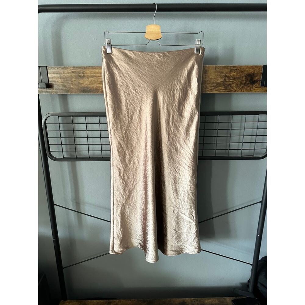 Whyte Valentyne Champange Midi Skirt | Size 12